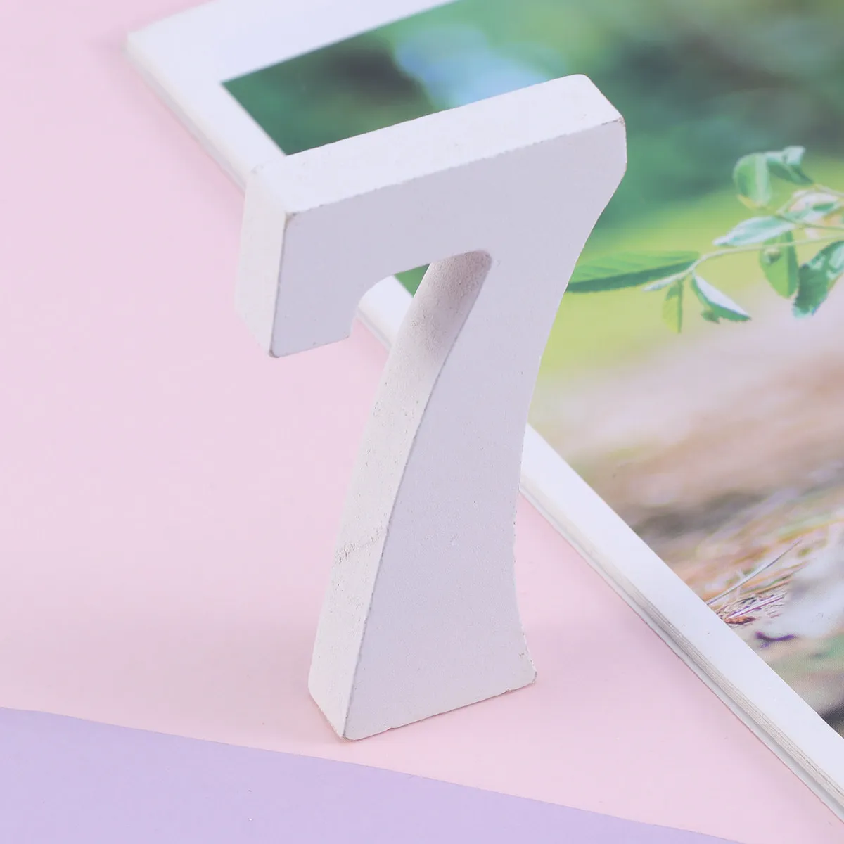 1Pcs Wooden Wedding Table Numbers DIY Paintable 8Cm Perfect Seat Card Decor Birthday Party Centerpiece Number 7