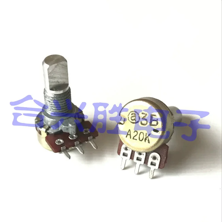 1 Stuk 12 Type A 20K Computer Luidspreker Eindversterker Audio Volume Potentiometer Enkele 3pin Aslengte 15Mm