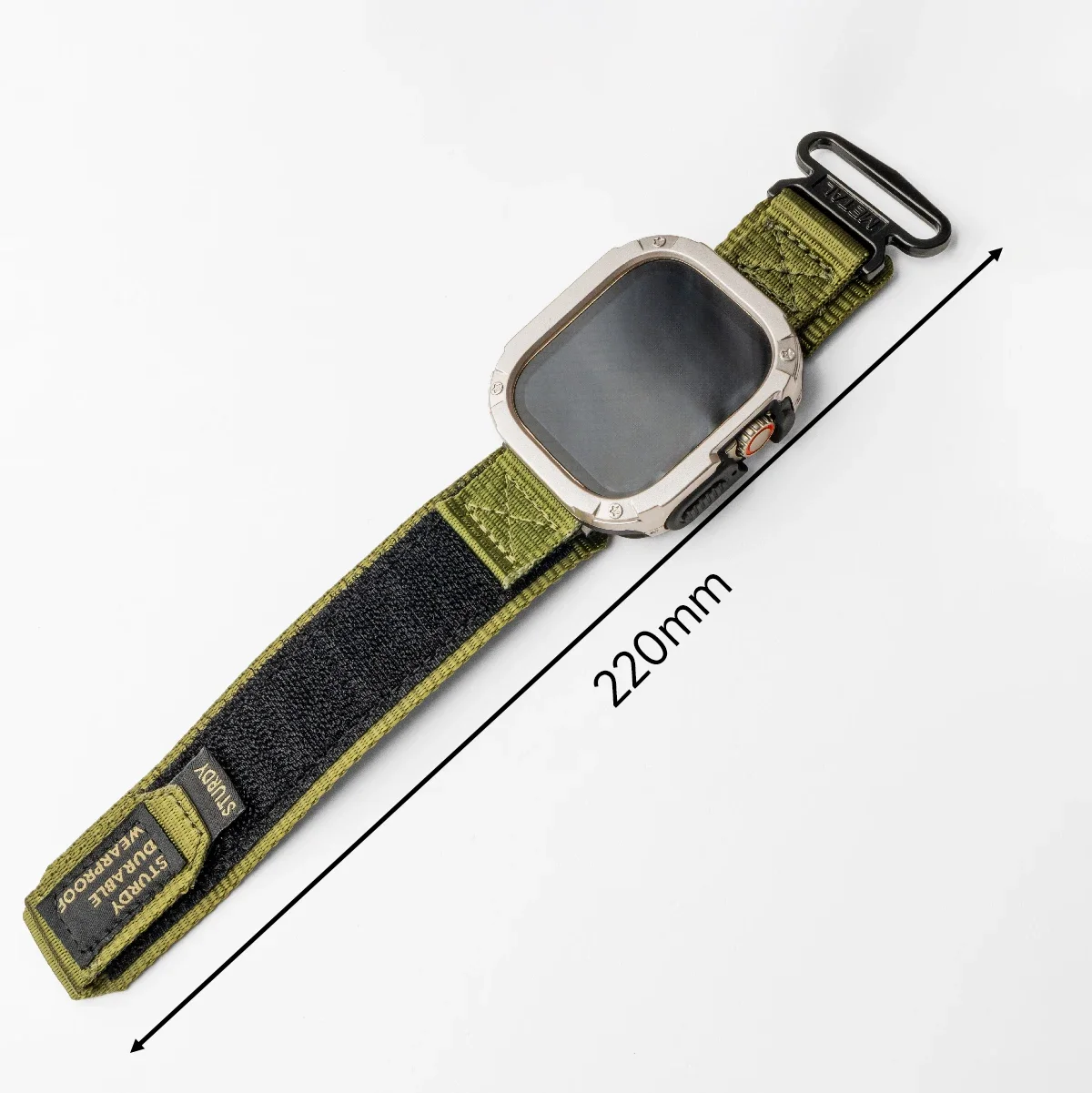 Nylon Strap+Case for Apple Watch Ultra Band 42 46mm 49mm 44mm 41mm 45mm 40mm Tactical Sports Bracelet for Iwatch Series 10 9 8 7