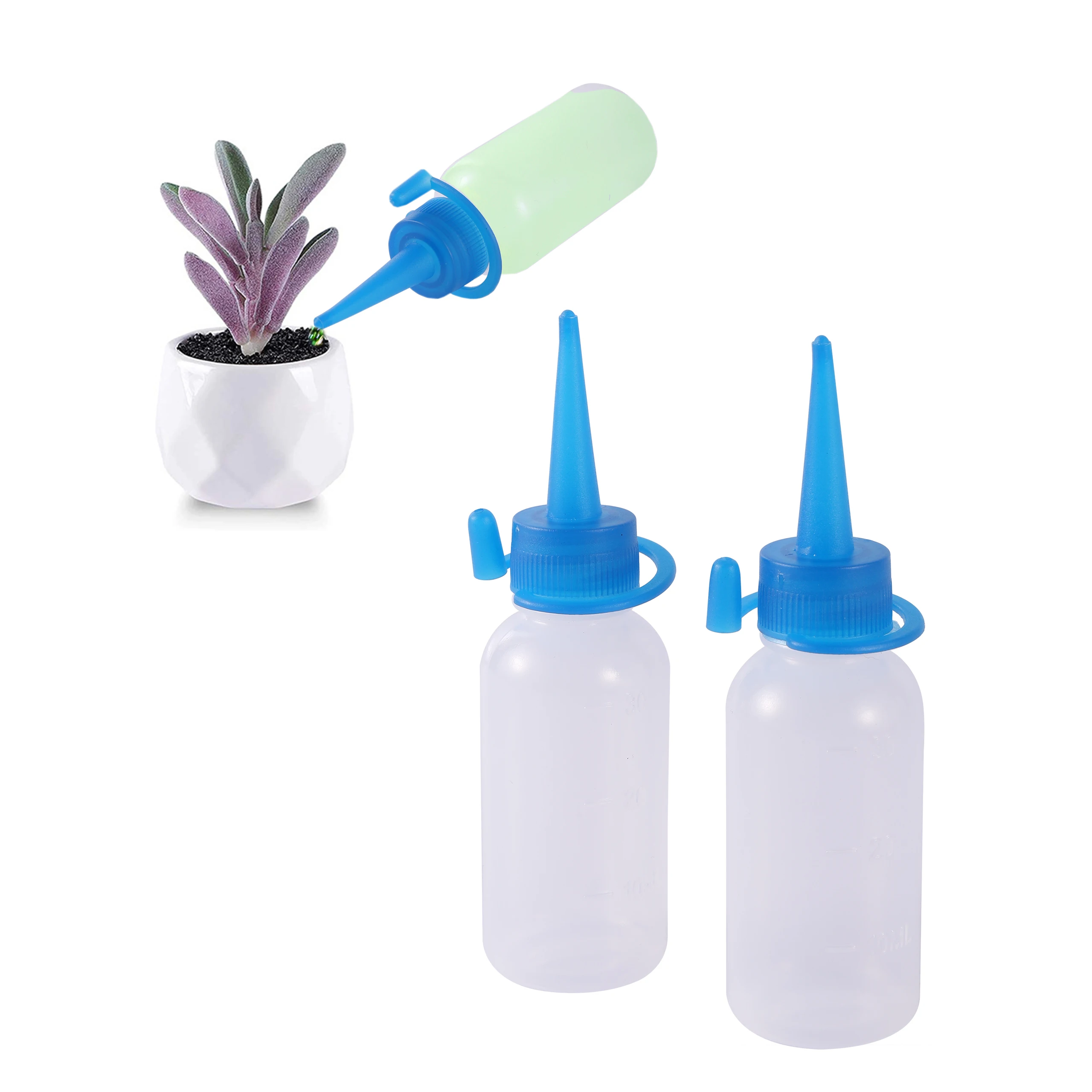 5Pc 30ml Nutrient Solution Squeeze Bottle with Cap Hydroponic Succulent Plant Fertilize Watering Can Glue Oil Packing Tip Bottle