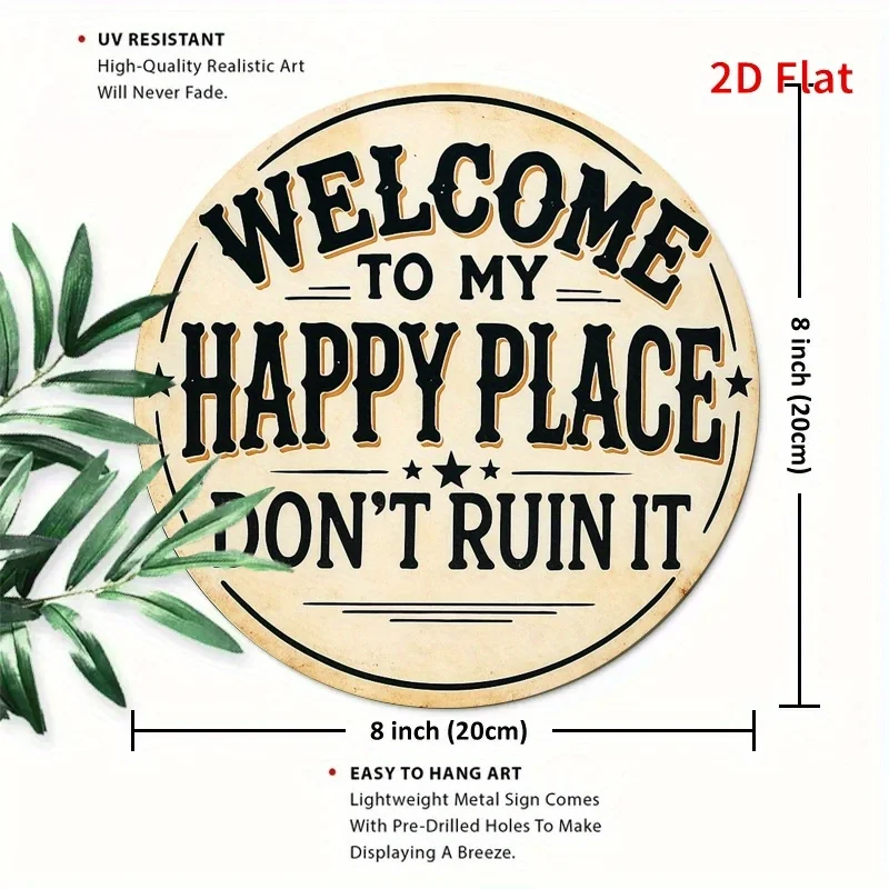 1pc Humorous Metal Sign, Reads 