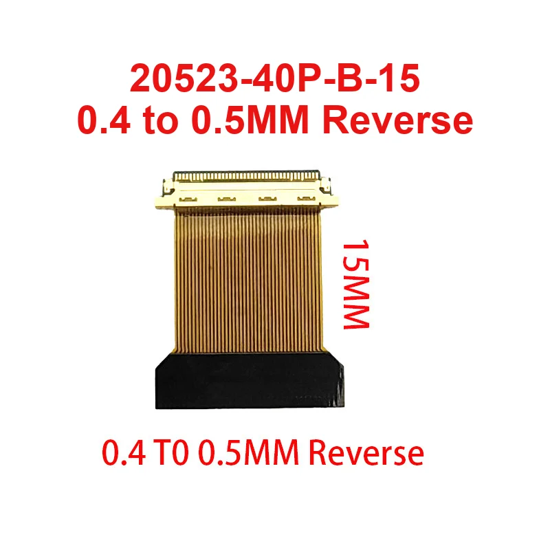 I-PEX 20523 40P 0.4mm to 0.5mm FPC EDP LVDS Adapter Cable Same Reverse Side 26mm 250mm
