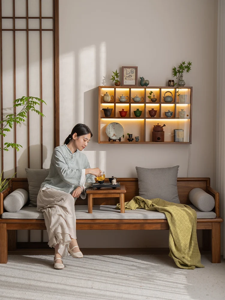 Porte-gobelet en bois massif, nouveau support pour service à thé chinois, vieux support en orme