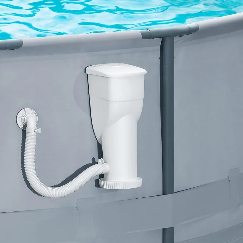 SkimmerPlus 1,500 GPH 2-in-1 Filter Pump and Skimmer System for Above Ground Swimming Pools - Pool Cleaning and Mainten