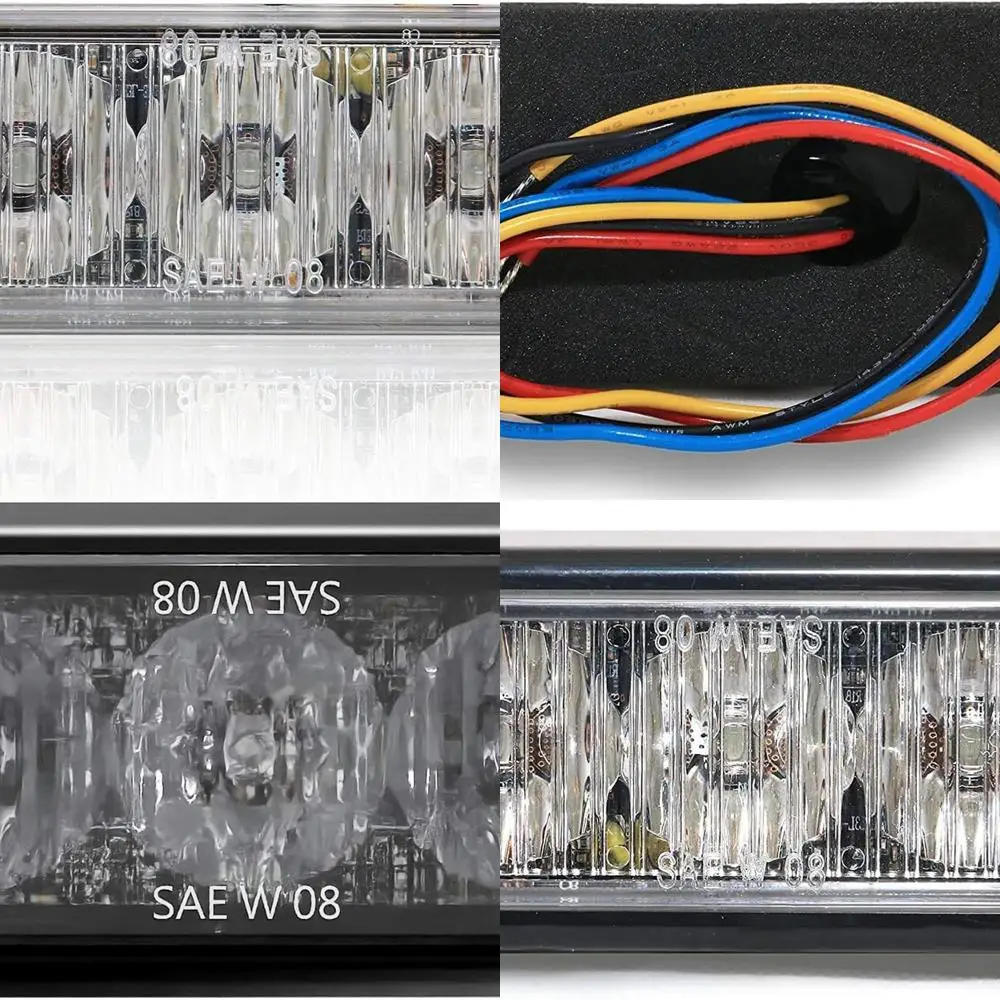 

Amber LED Emergency Vehicle Warning Strobe Lights T3 Grille