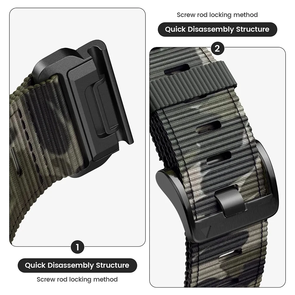 22 26mm Nylon Quick Release Strap Wristband for Garmin Fenix 5 Plus 6 7 Pro Instinct Easy Fit Watch Band Replaceable Bracelet