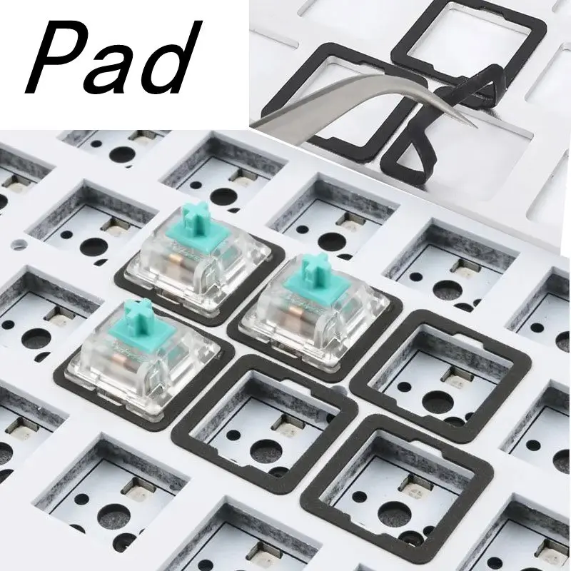 

120pcs Poron PE EVA Pad For Hot Swappable Mechanical Keyboard Switch Reduce Noise DIY Keyboard Kits Mute Foam Pads