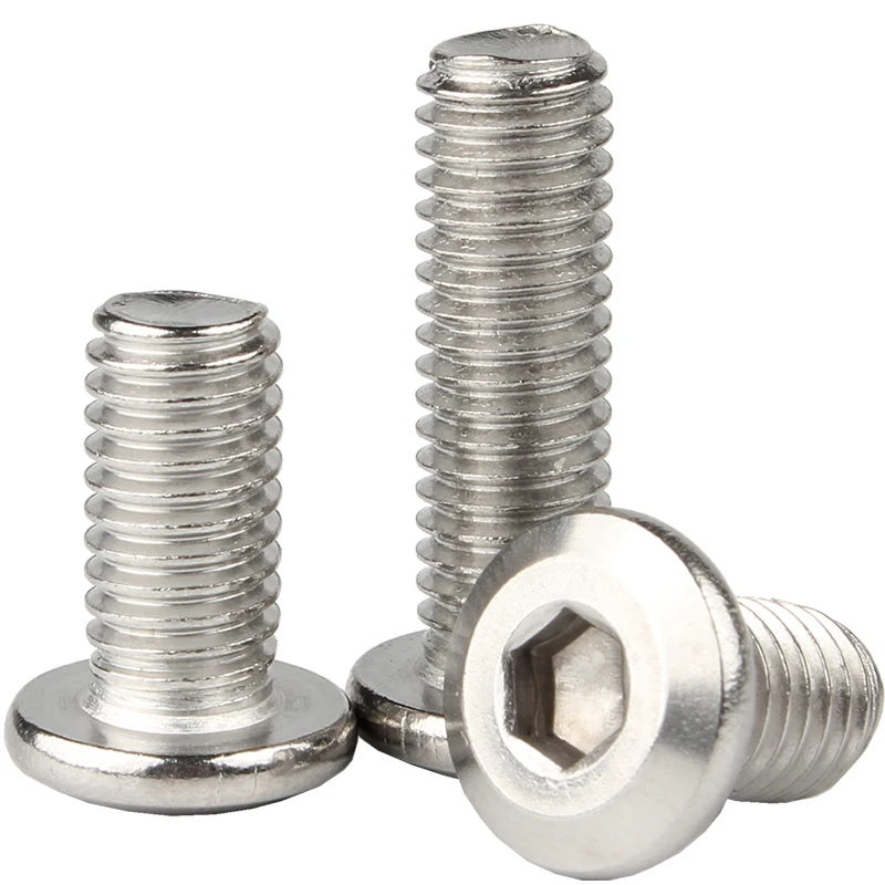 304 Stainless Steel M3 M4 M5 M6 M8 Large Flat Hex Hexagon Socket Allen Head Furniture Rivet Screw Connect Joint Bolt