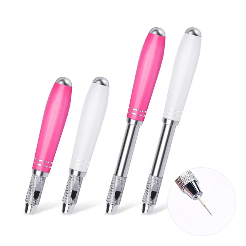 Retractable Manual Lip Microblading Handle Permanent Makeup Machine Eyebrow Microblades Holder for Tattoos Supply 20Pcs/Bag