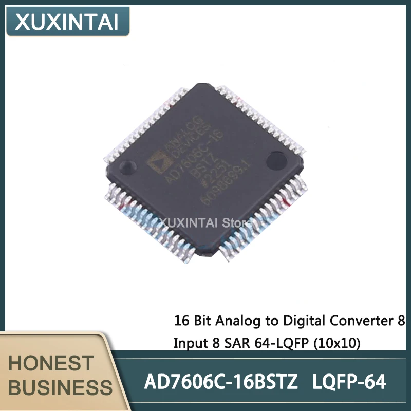 1~5Pcs  New Original  AD7606C-16BSTZ  AD7606C  16 Bit Analog to Digital Converter 8 Input 8 SAR 64-LQFP (10x10)