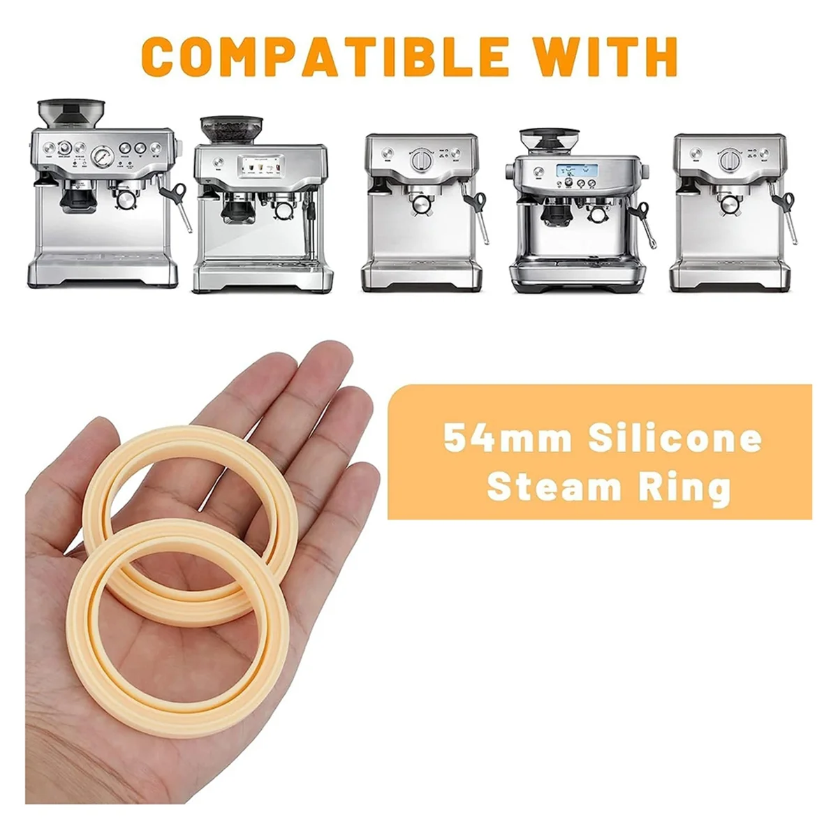 B64C6PCS 54mm Silicone Steam Ring for Breville Espresso Machine 878/870/860/880/450/500 and Sage 880/878Replacement Parts