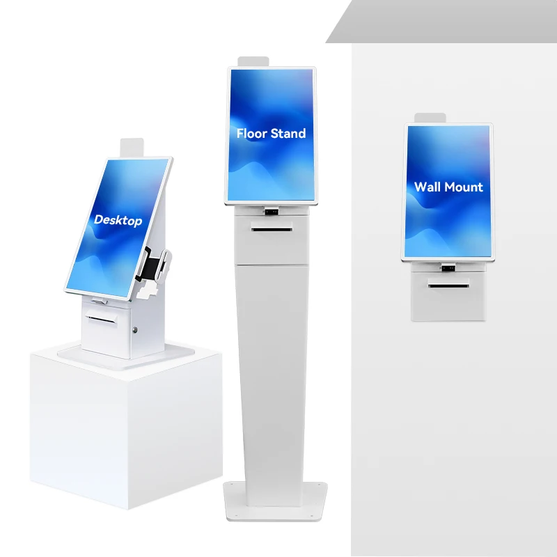21.5'' New Design Kiosk for Aliexpress, Touchscreen ligent Payment Terminal SDK Barcode Reader for Restaurant
