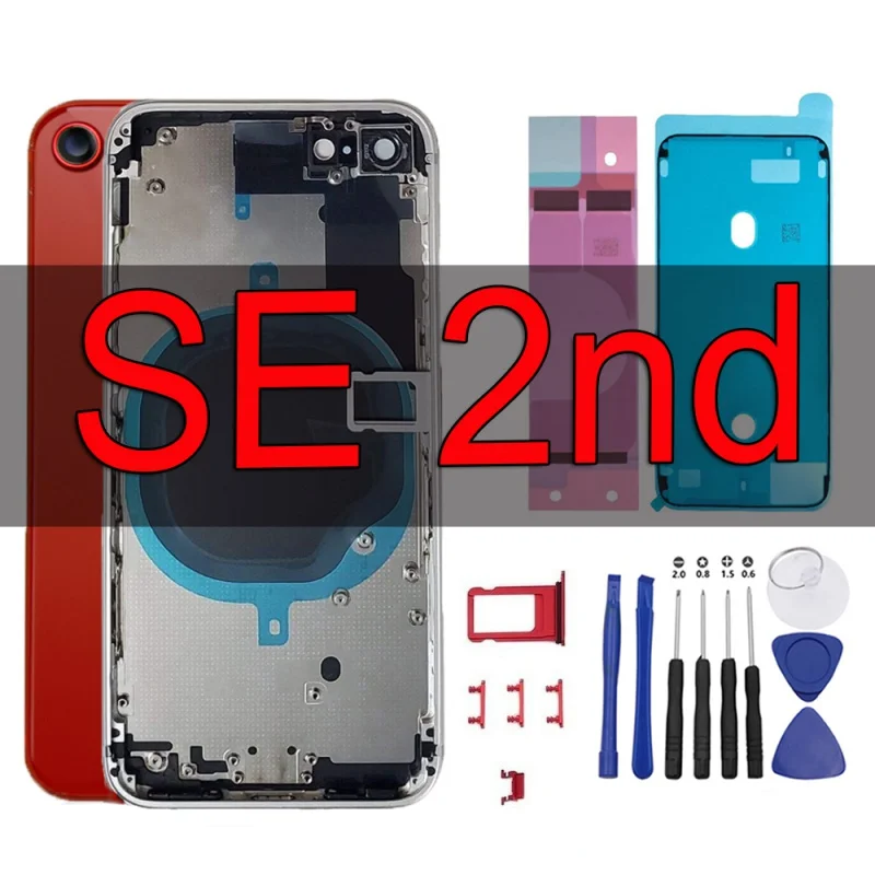 Good Quality SE 2020 Back Housing Cover For iPhone SE 2020 Rear Battery Cover Housing Case with Middle Chassis Frame Replacement