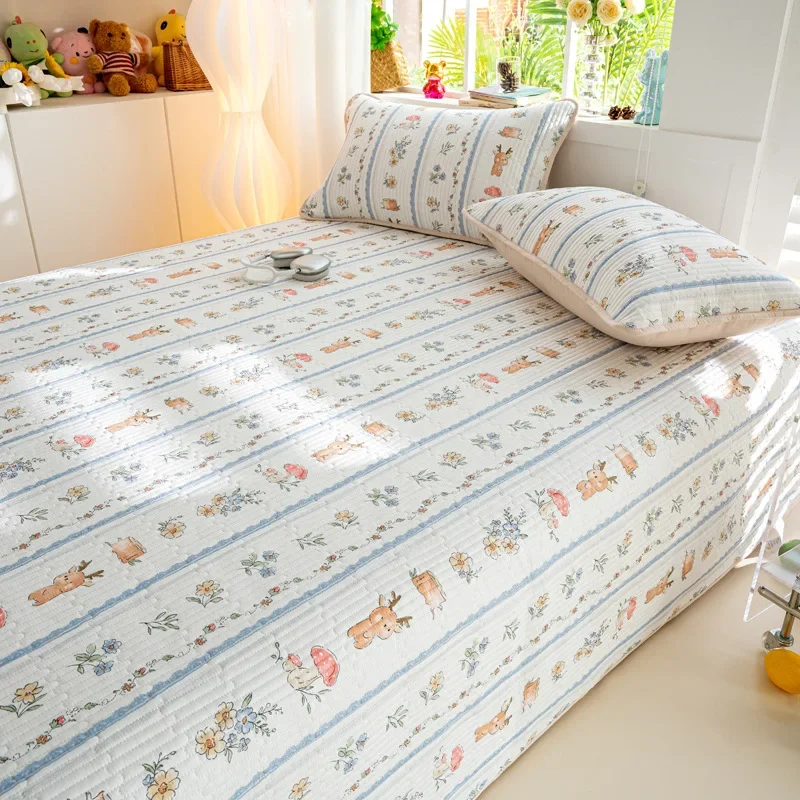 A-class Pure Cotton Single Piece Bedspreads Bed Sheet Coverlets Blanket Cotton Bed Sheet Cover Universal for All Seasons