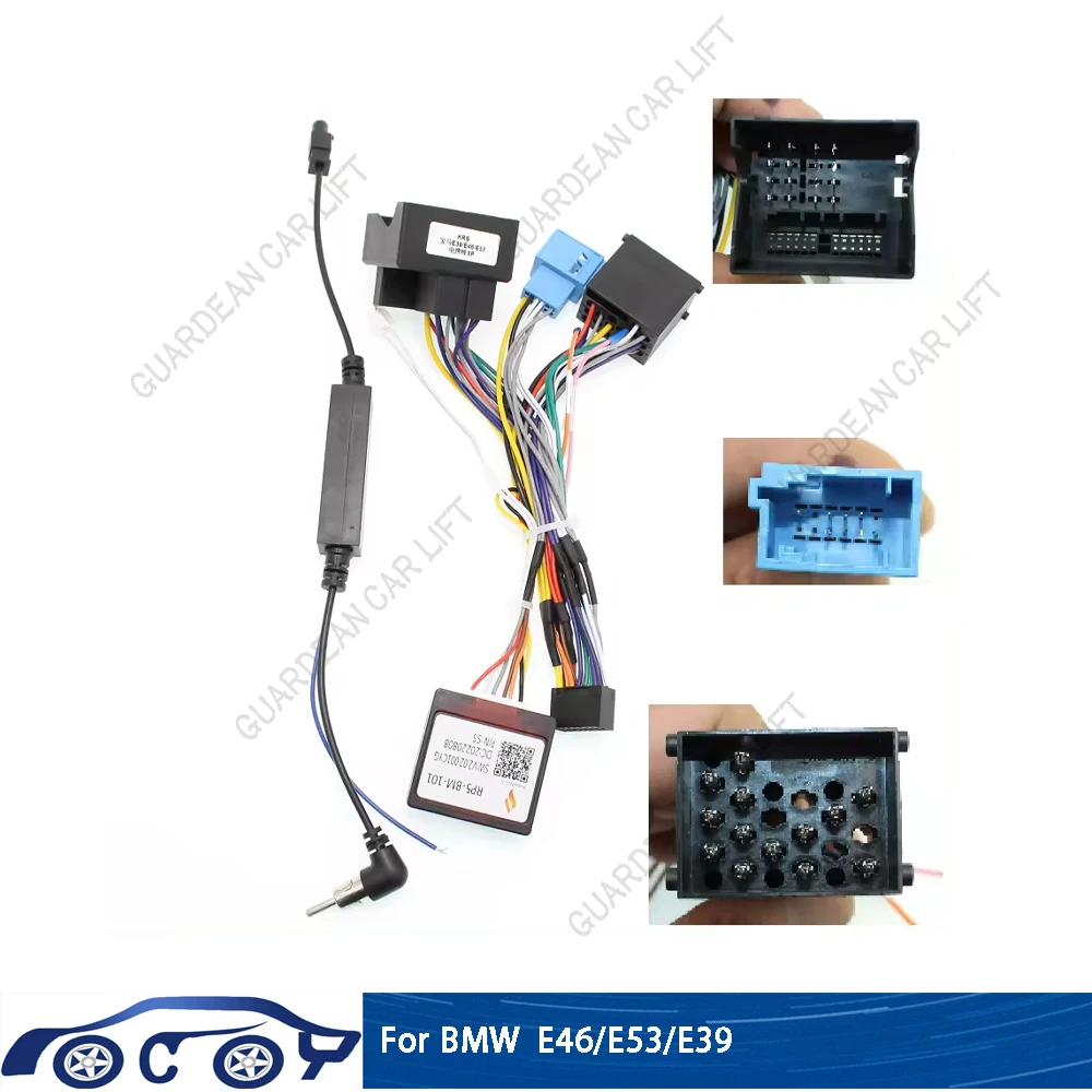 

Адаптер жгута проводов Android, кабель питания с коробкой Canbus для BMW E39/E46/E90/X1