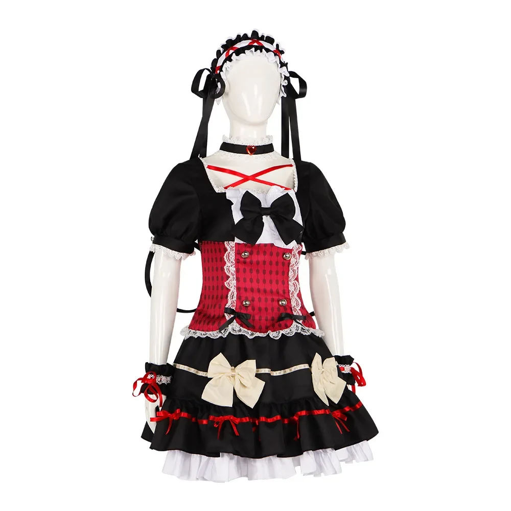 Horror Game Mia Cosplay Kostuum Galgame Lolita Meid Hoofddeksels Halloween Party Gothic Kleding Hatred To Death in The House