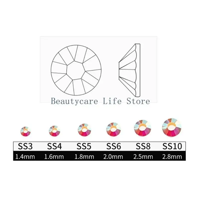 652c 24-siewostka gwóźdź Dzieci Rhinestones Charms Multi DIY Paznokcie dekoracja manicure akcesoria