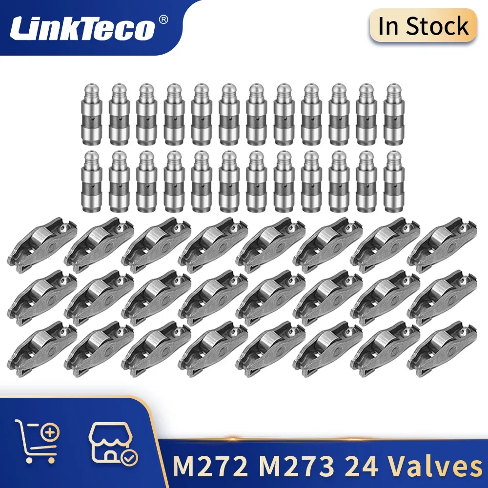 24V Engine Parts Valve Lifter & Rocker Arm Set kit Fit 2.5 3.0 3.5 4.7 5.5 L M272 M273 For 04-16 MERCEDES-BENZ C350 E350 GL450