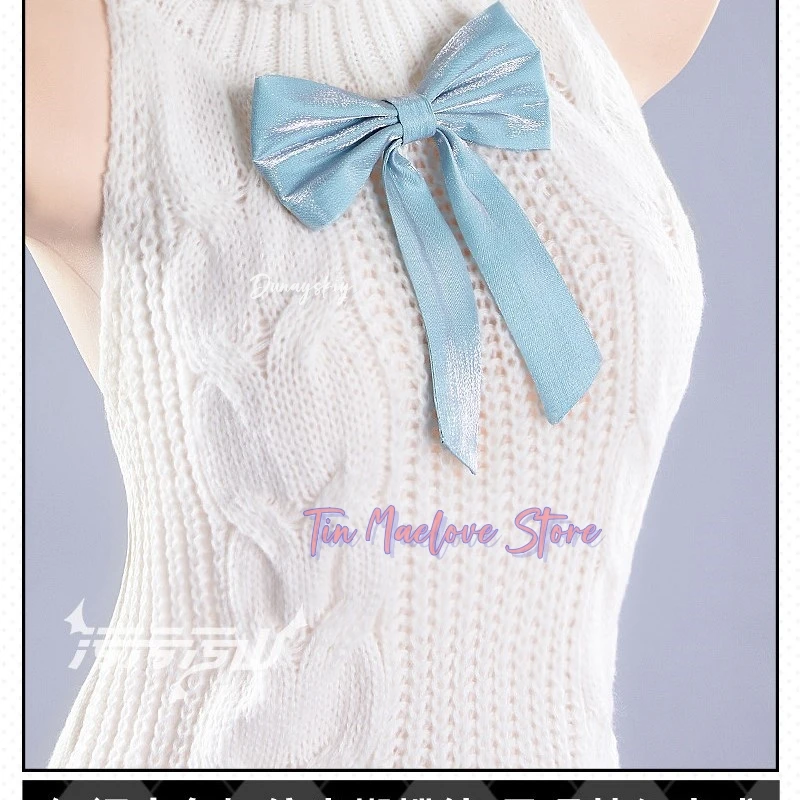 Blue Archive Kisaki Cat Ear Backless Sweater Anime Warm Season Sweater Series Turtleneck Halter Dress Uniform Bodysuit sexy cos view 4