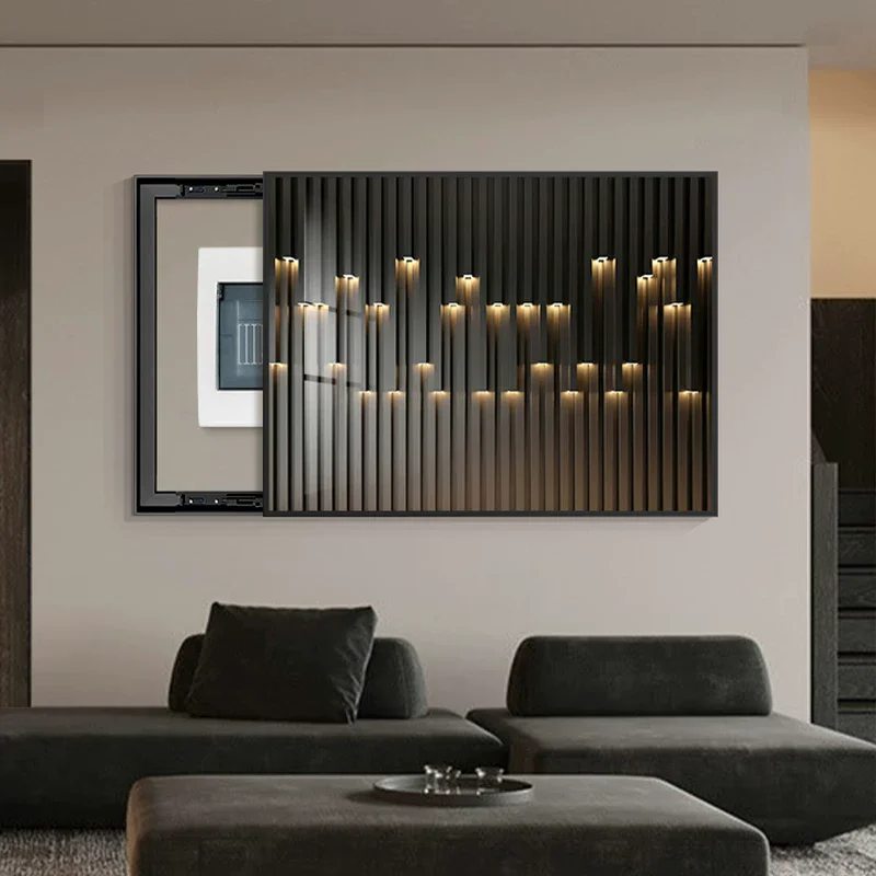 60x45cm/Modern Light Luxury Electric Meter Box Decoration Painting Simple Restaurant Strong and Weak Distribution Box Blocking H