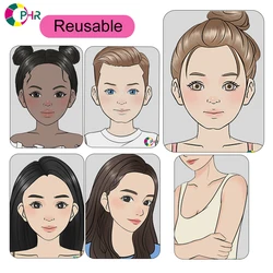 OPHIR Face Paint Practice Template Makeup Artists 1PCS A4 Size Painting Stencils Board for Kids Makeup Painting RT025