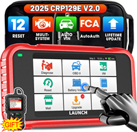 LAUNCH CRP129E V2.0 OBD2 Scanner FCA AutoAuth 12 Reset Oil/EPB/TPMS/BMS/Injector Coding,ABS Bleed,Engine ABS SRS AT SCAN tool