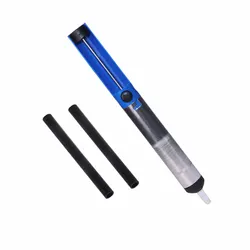 Hot Aluminium Desoldering Suction Pump Tool Solder Sucker Suction Tin Pen Removal Device Blue Vacuum Soldering Iron Desolder