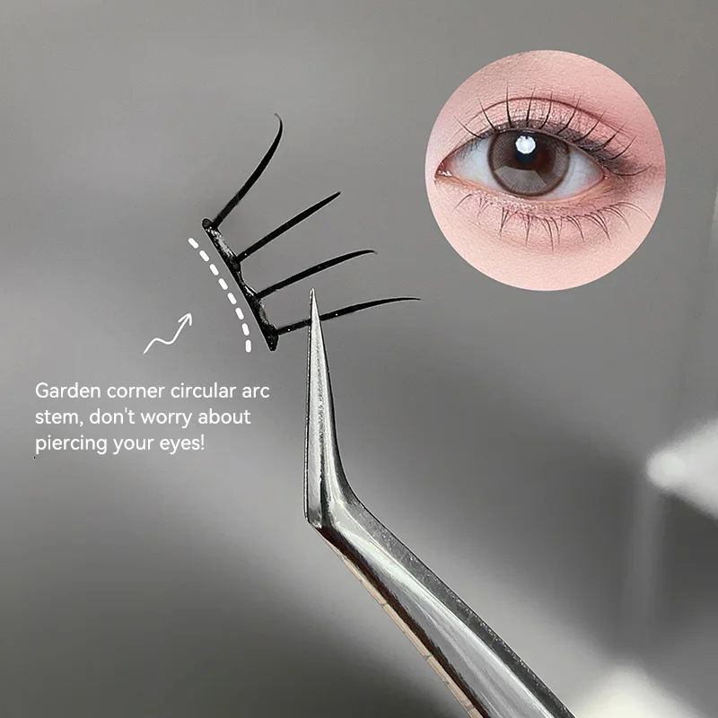 Gege Bear K-pop Lash Without Glue - Natural & Fluffy, Instant Eye-Enlarging, Wearable for No-Makeup Look, Lightweight & Curly