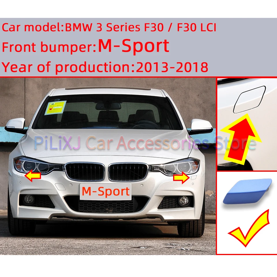 Cubierta de boquilla limpiaparabrisas para BMW 320 323 325 328 F30 F31 m-sport 2013-2018, tapa de carcasa para pulverizador de pintura, tapa de