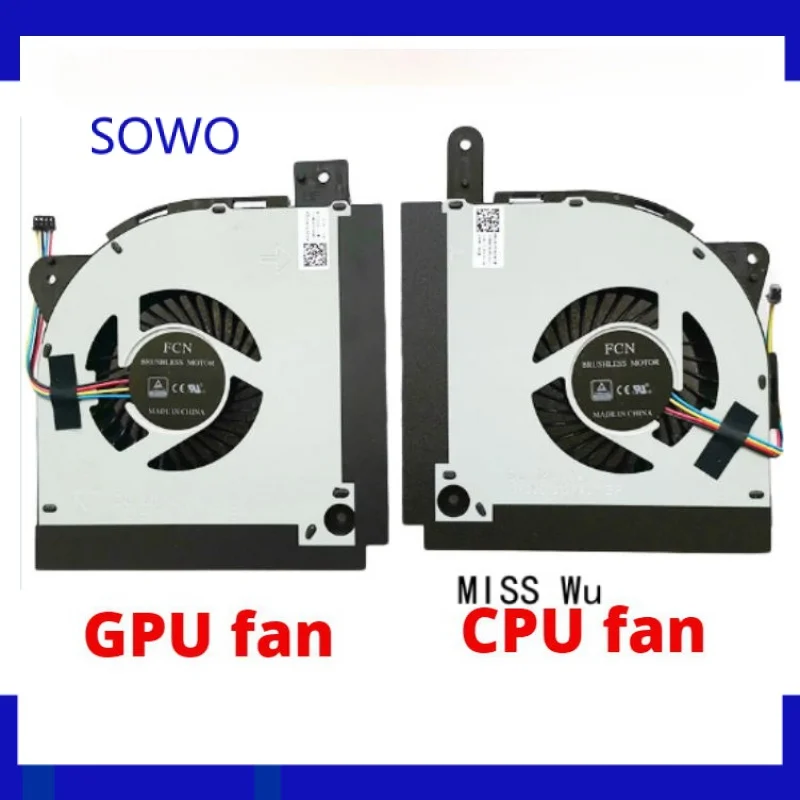 Laptop cpu gpu cooling fan cooler radiator For Asus ROG 2S G703V G703V G703VI G703V G703GS 13NB0EU0P07011 DFS201312740T DC 12V