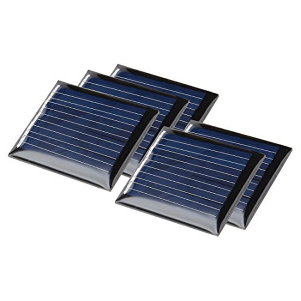 Sustainable Energy Pack of Five Efficiently Designed Miniature Solar Panels to Meet Your Charging Needs Anywhere