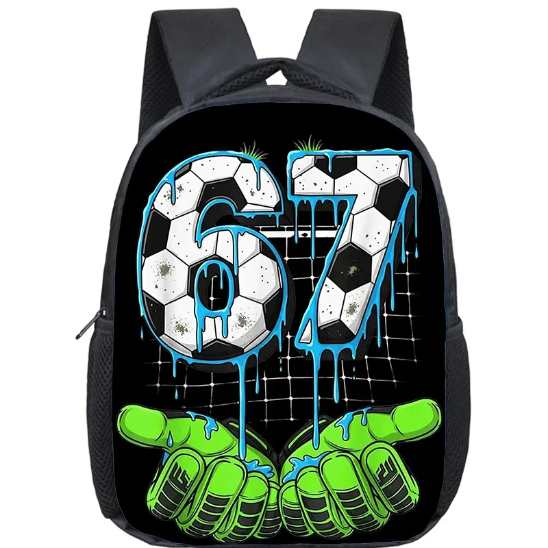 Mochila divertida con número 67 Six Seven para guardería, mochilas escolares para niños y niñas, Mochila ortopédica de dibujos animados para niños, Mochila Meme 6 7
