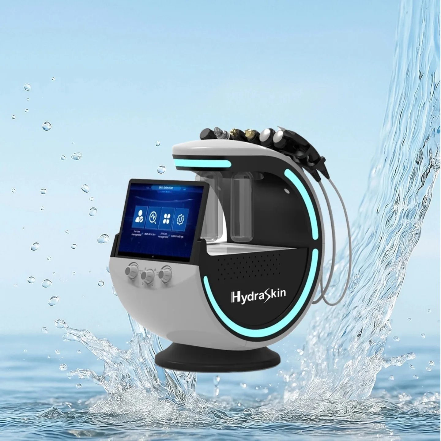 

Smart Ice Blue Facial Care Device Multifunctional Skin Analyze Deep Pore Cleansing Vacuum Hydra Lift Anti-Aging Beauty Machine