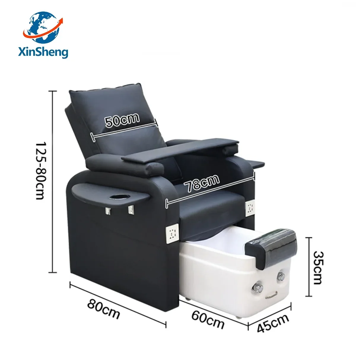 XinSheng Foot Bath Nail Chair Pedicure Chairs Salon SPA Foot Massage Manicure Furniture Sofa Material with Back Electric Lift - Image 6
