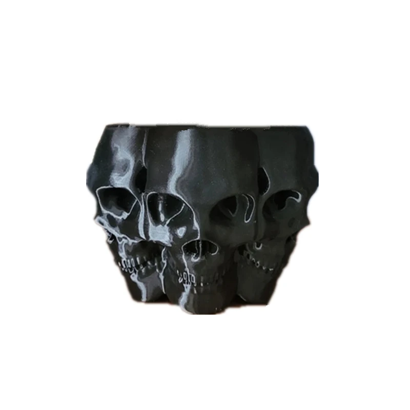 Terror Polyface Skull Planter Succulent Plant Flower Pot Container With Drain Holes Flowerpot Figure Garden Decor