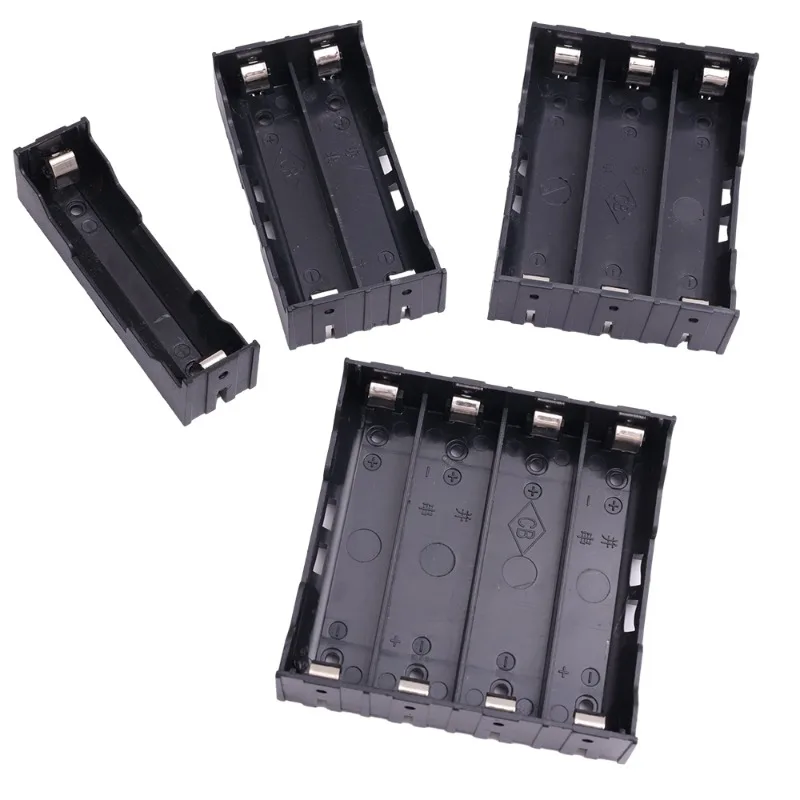 18650 Battery Holder 1 2 3 4 Slots Box Case Rechargeable Lithium 3.7V Battery Container with Hard Pin Power Bank Storage Box