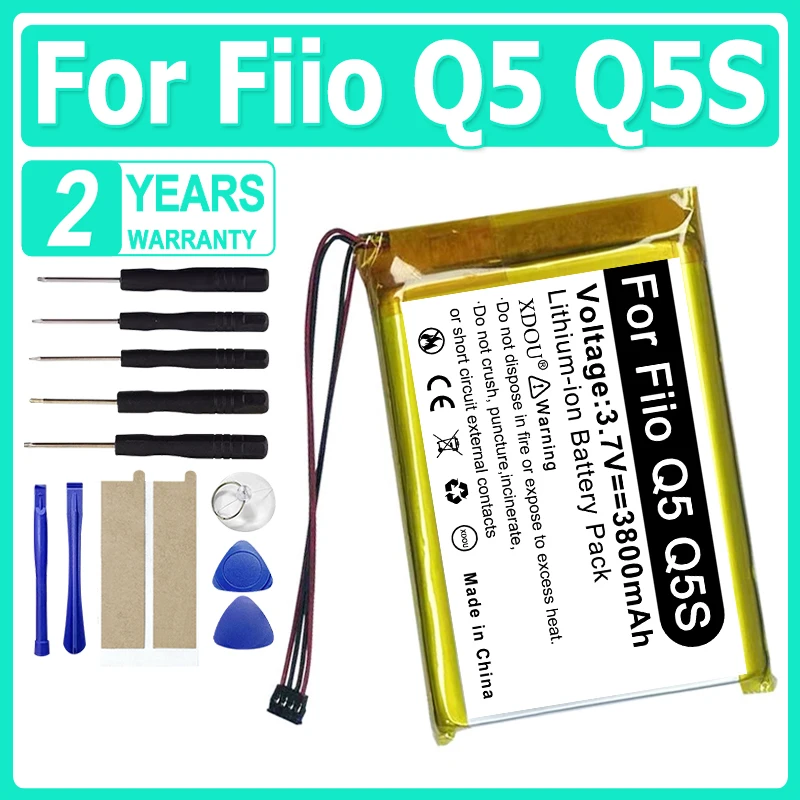 

"0" цикл, новинка, заменяет аккумулятор 3800 мАч для Fiio Q5 Q5S, портативный декодирующий усилитель, аккумулятор, аккумулятор AKKU