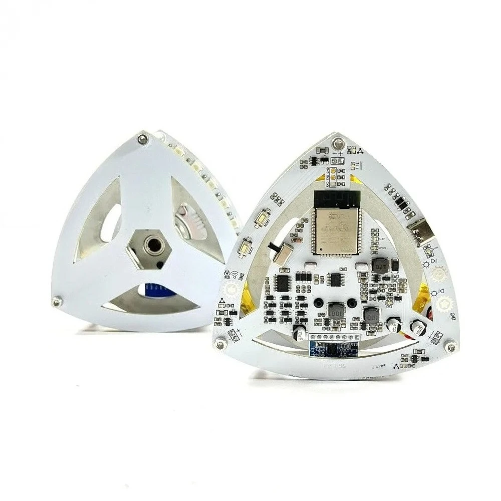 Self-Balancing Lilliputian Triangle Model with Light-Up Feature, Angular Momentum Conservation Science Experiment Teaching
