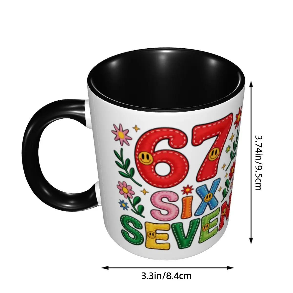 DIY 67 Funny 6-7 Christmas Meme Ceramic Mugs Customized Coffee Cup Creative Present - view 2