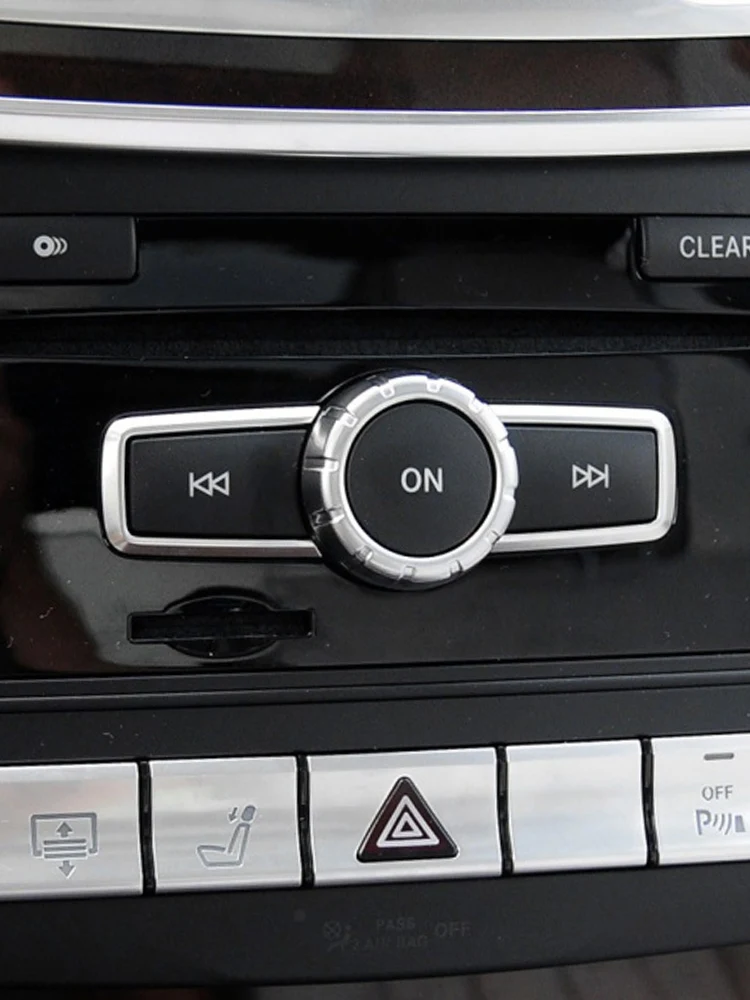 3 SZTUKI Pokrętło przedniej deski rozdzielczej Radio CD Odtwarzacz Pokrętło Przełącznik Do Benz A C E GLK ML GL CLS W176 W246 W156 W204 W166 W218 — 2