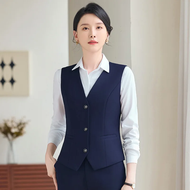 

Профессиональный костюм, комплект жилетов для женщин, весенне-осенняя рабочая одежда, жилет для гражданской слуги, официальная одежда, банк, отель, стойка регистрации, рабочая униформа