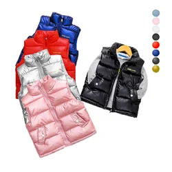 Spring Children Down Vests 3-14 Years Old Clothes For Girls Boys Fashion Warm Outerwear Coat Autumn Teens Cotton Jackets Vest