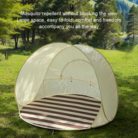 Reusable Outdoor Portable Camping One Click Open 3-4 People Tent Large Space Sunshade Beach Sun Shelter Tent Garden Beach Tent