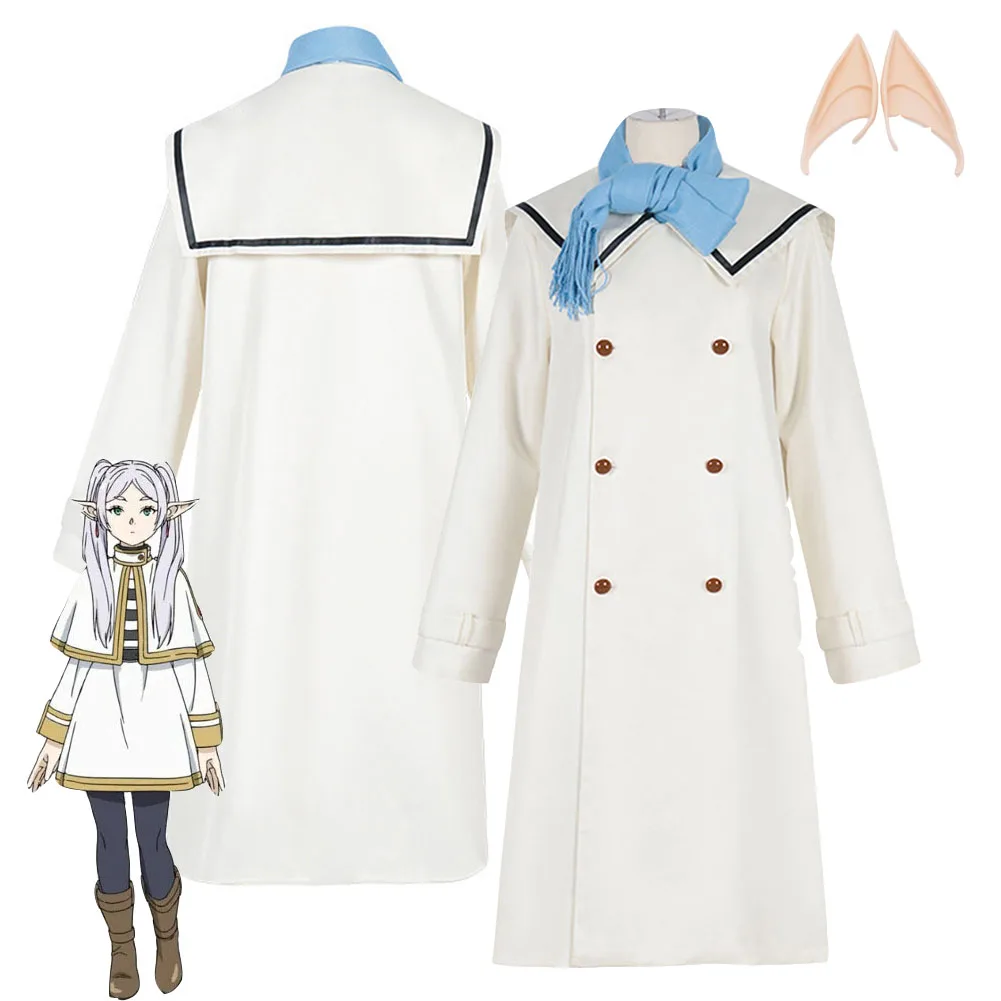 Frieren Cosplay Dress Costume Elf Ear Anime Sousou No Frieren Cosplay For Adult Women Girls Halloween Carnival Party Clothes