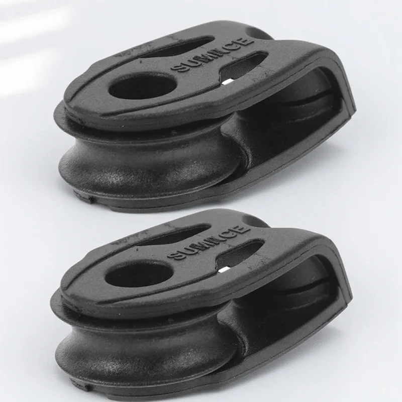 

2Pcs Durable Nylon Pulley for Kayak and Sailboat Wide Application Sailing Lifting Tool with Complete Installation Accessories