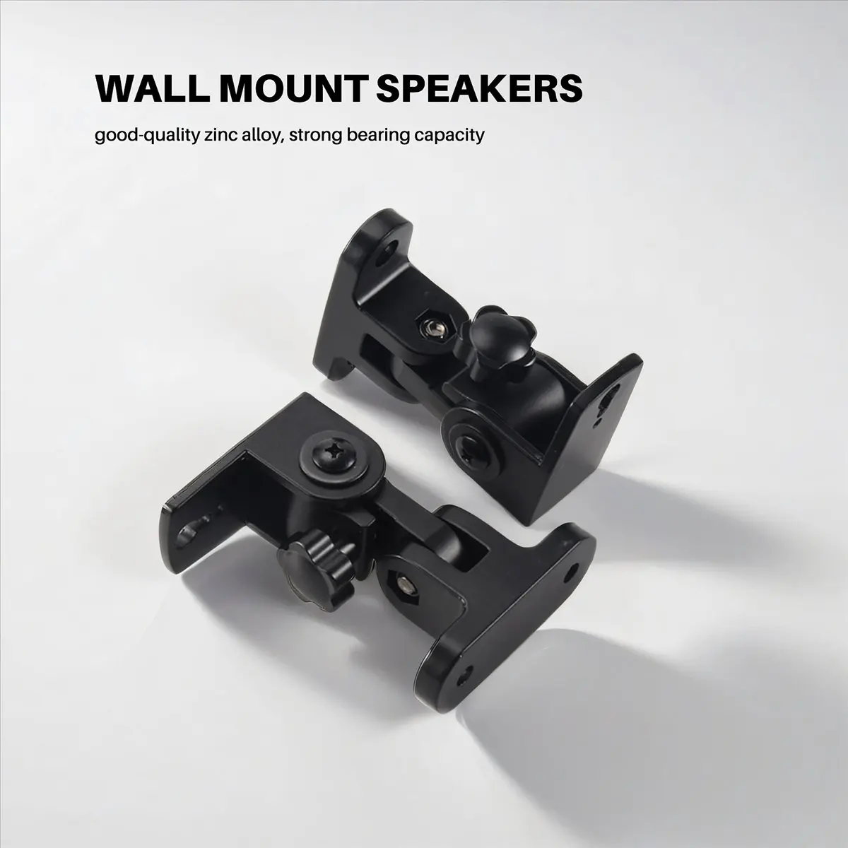 ●Speaker Wall Mount Bracket, Zinc Alloy Universal Surround Sound Wall Holder Stand(2 PCS)-ABFB