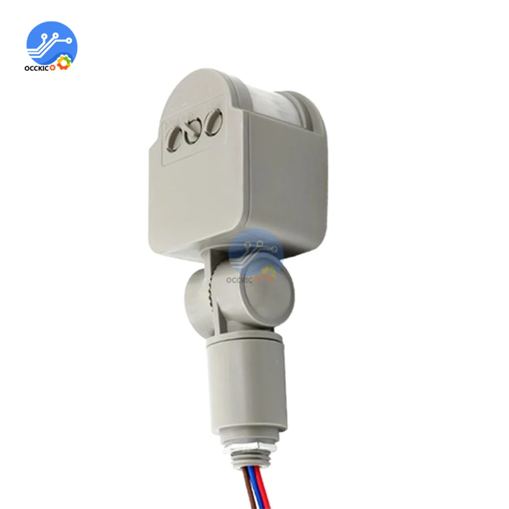 AC 85-265V Motion Saklar Lampu Sensor กลางแจ้งอัตโนมัติอินฟราเรด PIR Motion Sensor สวิทช์ไฟ LED Light