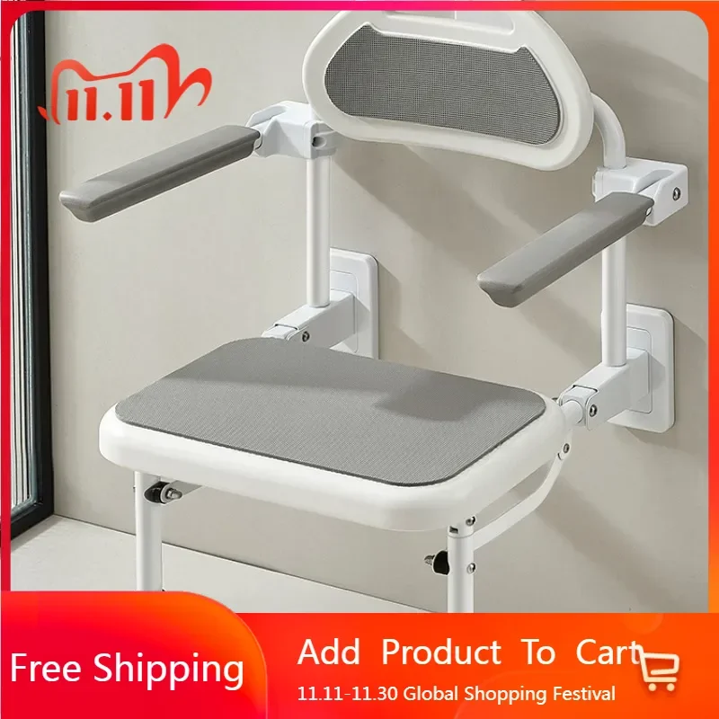 كرسي استحمام لكبار السن مقاوم للماء كراسي مريحة قابلة للطي مقعد بلاستيكي ملحقات الحمام Assise De Douche أثاث الحمام