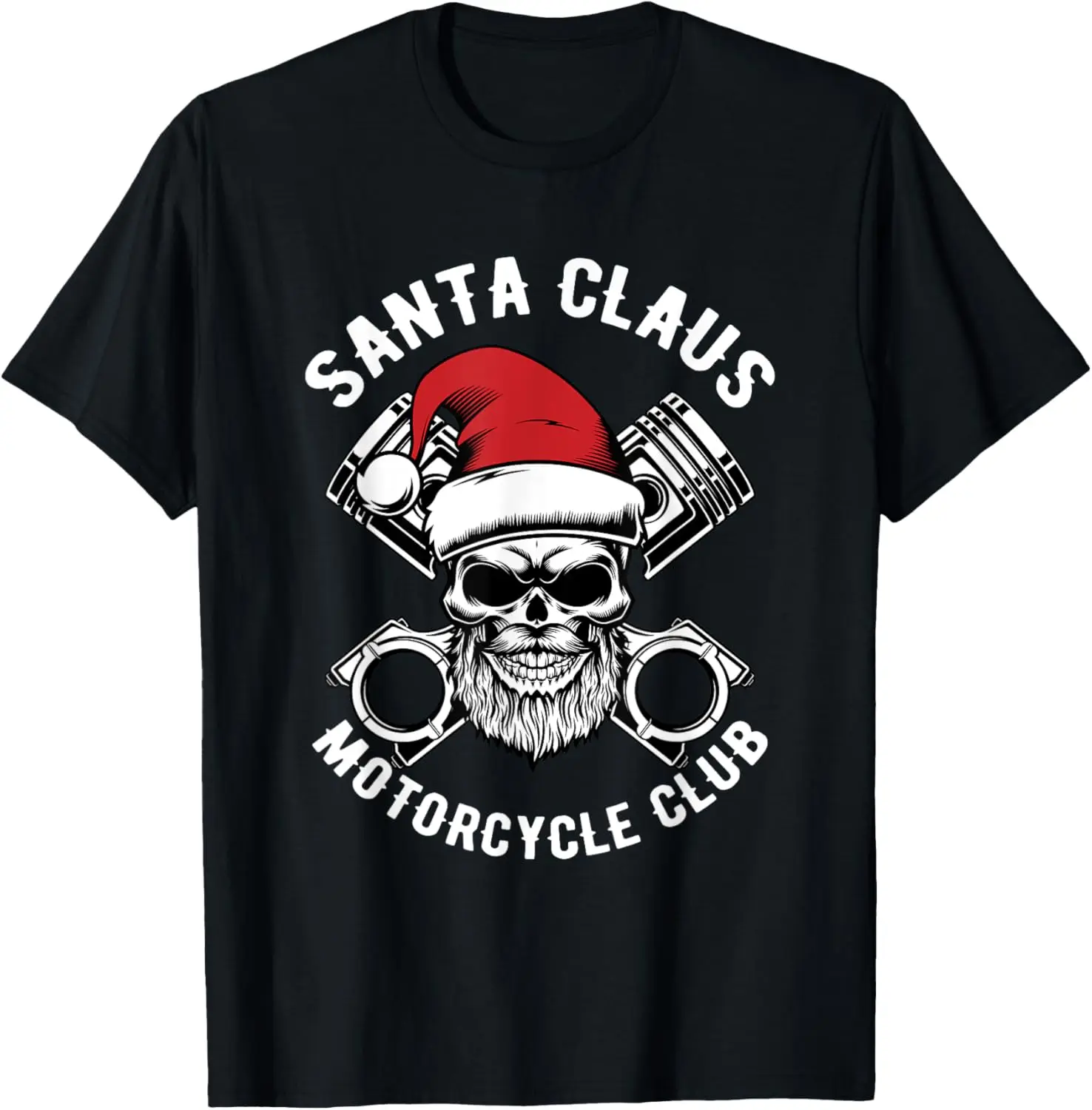

Santa Claus Motorcycle Club Christmas Pajama Cool Xmas Biker T-Shirt