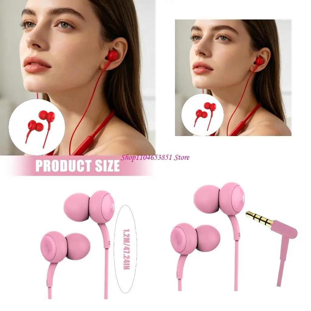 3.5Mm Earbuds with Microphone for PC Laptop Corded Corded Headphone Headset for Computer Desktop Gaming Phone